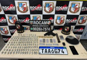 Imagem da notícia - Após tentativa de fuga, PMAM prende homem com arma, munições e drogas na zona norte
