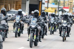 Imagem da notícia - Governador Wilson Lima entrega 100 motocicletas para reforçar policiamento tático da Rocam
