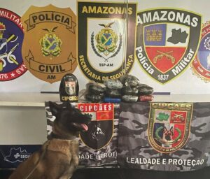 Imagem da notícia - Base Arpão 3: Cadela policial encontra droga em meio a lixo de embarcação