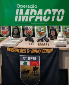 Imagem da notícia - Operação Impacto: PMAM prende homem com drogas, armas e munições em Coari 