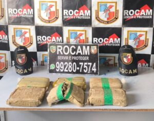 Imagem da notícia - Após denúncia anônima, Polícia Militar do Amazonas apreende seis tabletes de droga