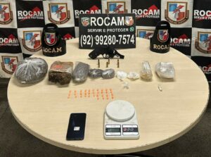 Imagem da notícia - Polícia Militar do Amazonas apreende armas, munições e mais de 500 porções de drogas em ações na capital