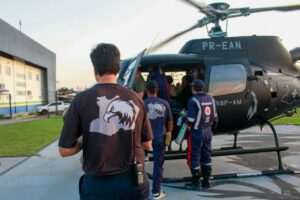 Imagem da notícia - Departamento de Operações Aéreas da SSP-AM realiza resgate aeromédico de idosa e criança