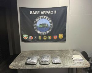 Imagem da notícia - Base Arpão 2: PMAM apreende pasta-base de cocaína avaliada em R$ 290 mil