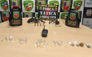 Imagem da notícia - Polícia Militar do Amazonas apreende armas de fogo, munições e drogas na zona sul