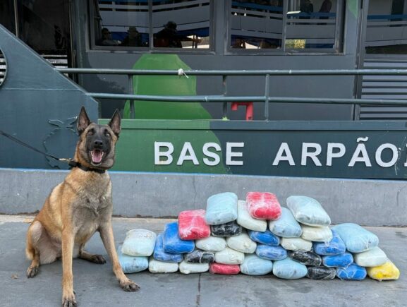 Base Arpão 2: Drogas avaliadas em R$ 800 mil foram apreendidas em camarote do comandante de embarcação