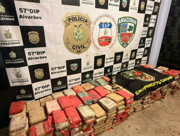 Em Alvarães, Forças de Segurança apreendem meia tonelada de maconha avaliada em R$ 10 milhões enterrada em ilha