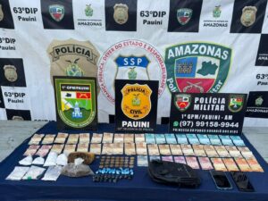 Imagem da notícia - PC-AM e PMAM prendem homem em flagrante por tráfico de drogas e apreendem maconha e cocaína em Pauini