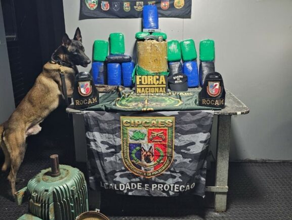 Base Arpão 2: PMAM apreende 60 kg de pasta-base de cocaína escondidos em motor elétrico e caixas de som