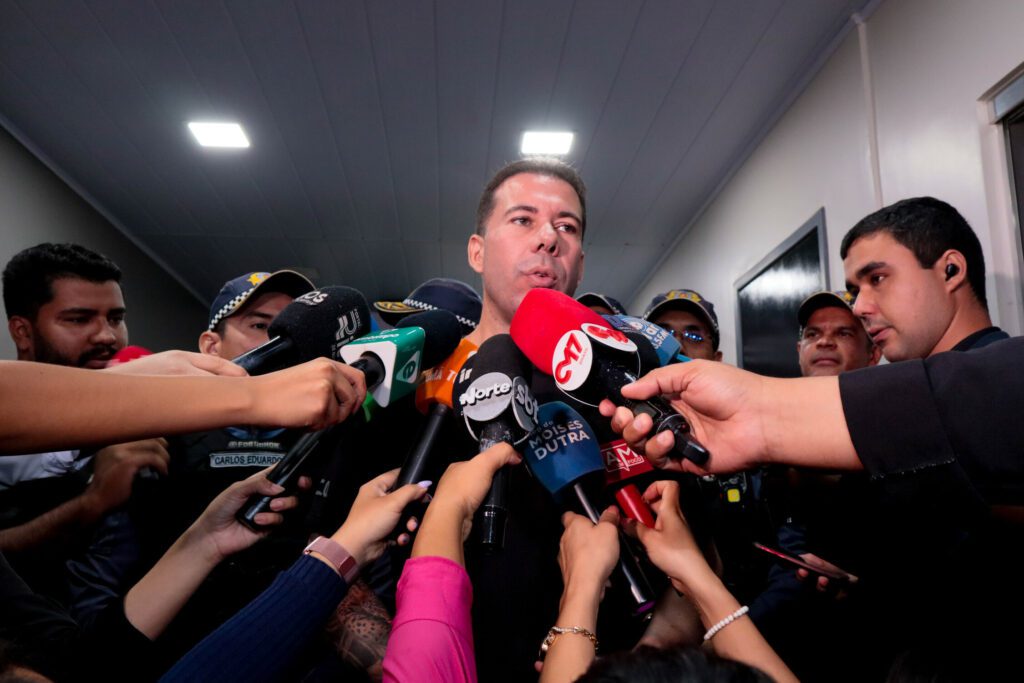 PMAM DOUTOR BRUNO FRAGA DELEGADO GERAL DA PC AM FOTO VITORIA VERAS PMAM