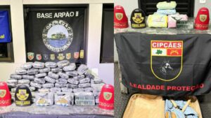 Operação nas Bases Tiradentes e Arpão 2 apreendem mais de 110 quilos de drogas em embarca…