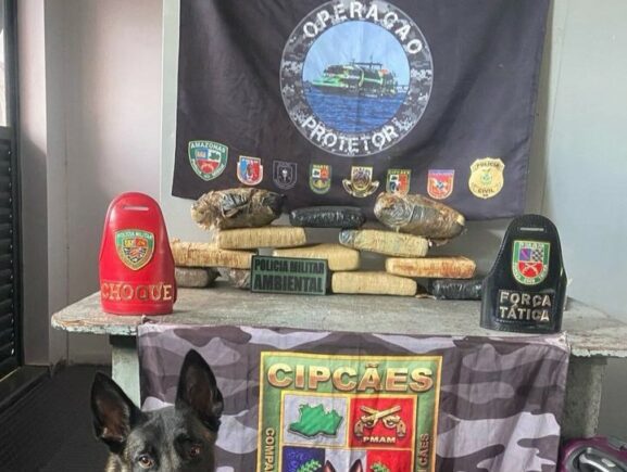 Base Arpão 2: Cão policial localiza mais de 13 quilos de maconha escondidos em mala durante abordagem