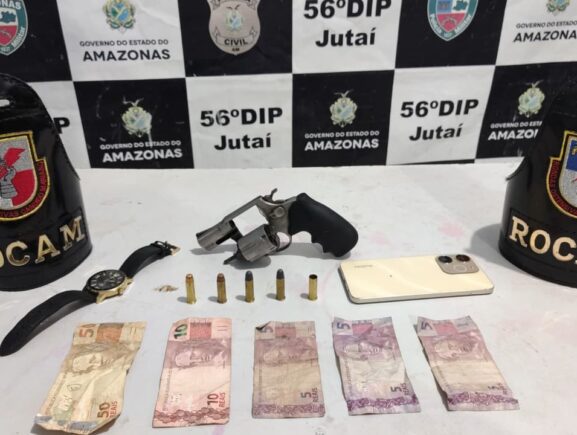Operação Fronteira Mais Segura: PMAM prende homem por porte ilegal de arma de fogo em Jut…